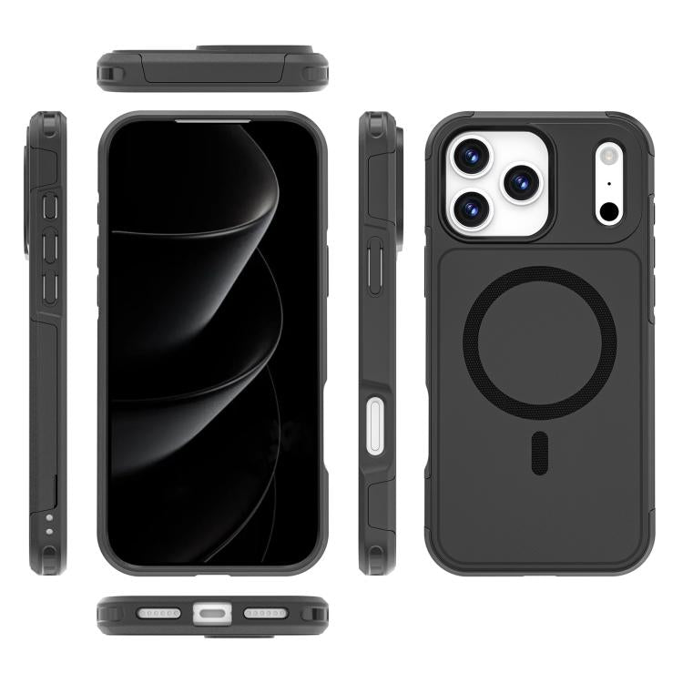For iPhone 17 Pro Max RedPepper Armor Magsafe PC Hybrid TPU Phone Case(Black) - iPhone 17 Pro Max Cases by RedPepper | Online Shopping UK | buy2fix