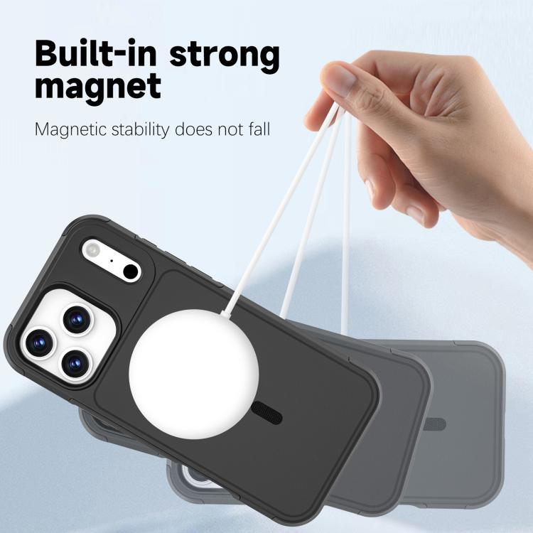 For iPhone 17 Pro Max RedPepper Armor Magsafe PC Hybrid TPU Phone Case(Black) - iPhone 17 Pro Max Cases by RedPepper | Online Shopping UK | buy2fix