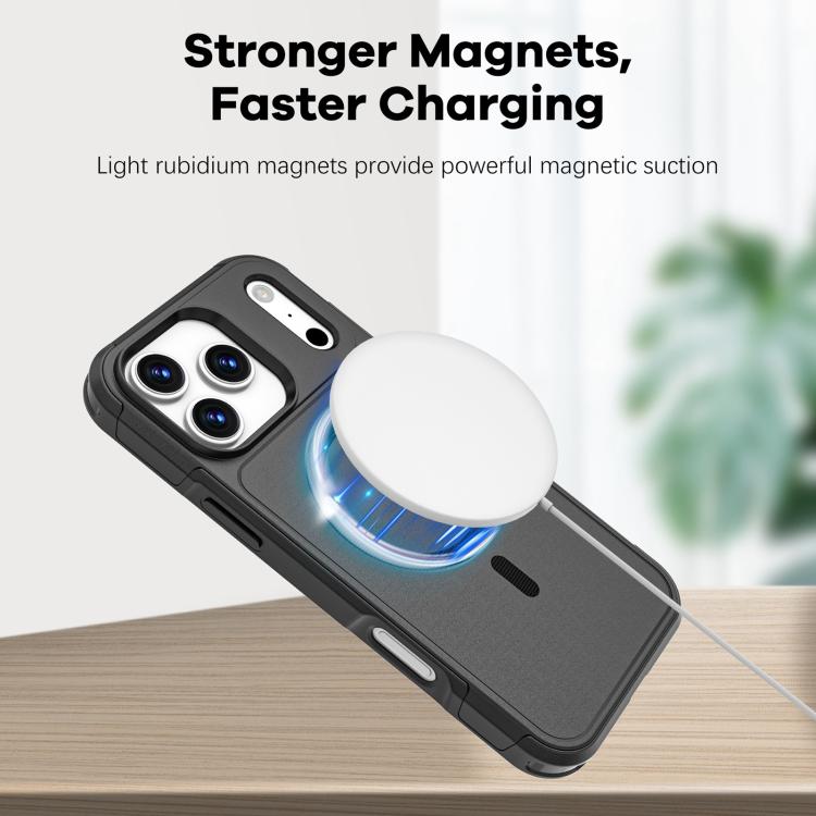 For iPhone 17 Pro Max RedPepper Armor Magsafe PC Hybrid TPU Phone Case(Black) - iPhone 17 Pro Max Cases by RedPepper | Online Shopping UK | buy2fix