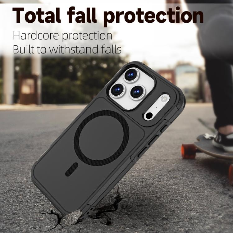 For iPhone 17 Pro RedPepper Armor Magsafe PC Hybrid TPU Phone Case(Black) - iPhone 17 Pro Cases by RedPepper | Online Shopping UK | buy2fix