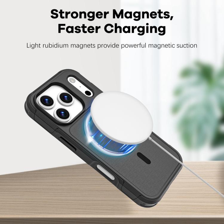 For iPhone 17 Pro RedPepper Armor Magsafe PC Hybrid TPU Phone Case(Black) - iPhone 17 Pro Cases by RedPepper | Online Shopping UK | buy2fix
