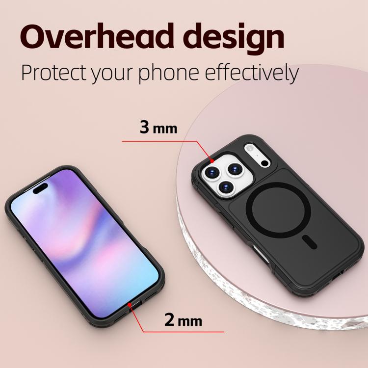 For iPhone 17 Pro RedPepper Armor Magsafe PC Hybrid TPU Phone Case(Black) - iPhone 17 Pro Cases by RedPepper | Online Shopping UK | buy2fix