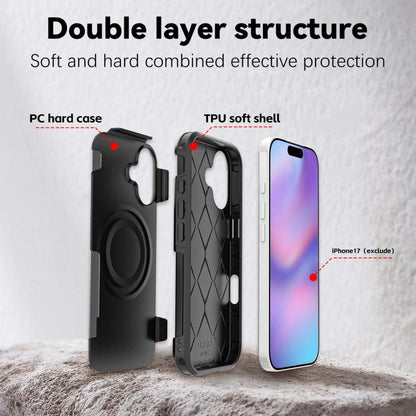 For iPhone 17 RedPepper Armor Magsafe PC Hybrid TPU Phone Case(Black) - iPhone 17 Cases by RedPepper | Online Shopping UK | buy2fix