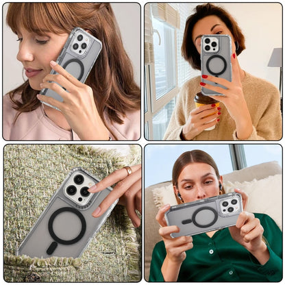 For iPhone 14 Pro Dreamland MagSafe Magnetic 3 in 1 TPU + PC Phone Case(Transparent Black) - iPhone 14 Pro Cases by buy2fix | Online Shopping UK | buy2fix