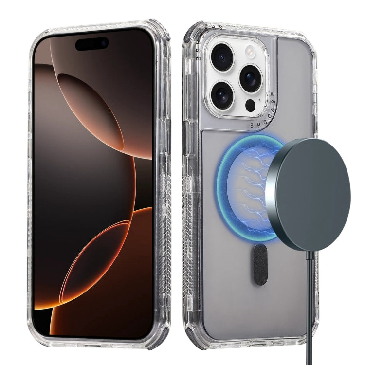 For iPhone 16 Pro Dreamland MagSafe Magnetic 3 in 1 TPU + PC Phone Case(Transparent Black) by buy2fix