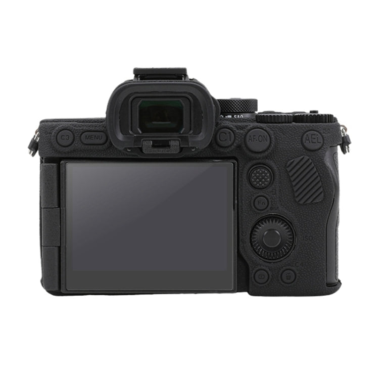 For Sony ILCE7RM5 / A7R5 Litchi Texture Soft Silicone Protective Case(Black) by buy2fix