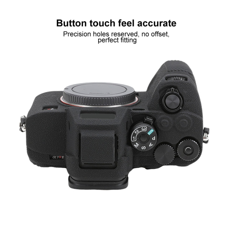 For Sony ILCE7RM5 / A7R5 Litchi Texture Soft Silicone Protective Case(Black) by buy2fix