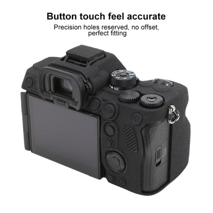 For Sony ILCE7RM5 / A7R5 Litchi Texture Soft Silicone Protective Case(Black) by buy2fix