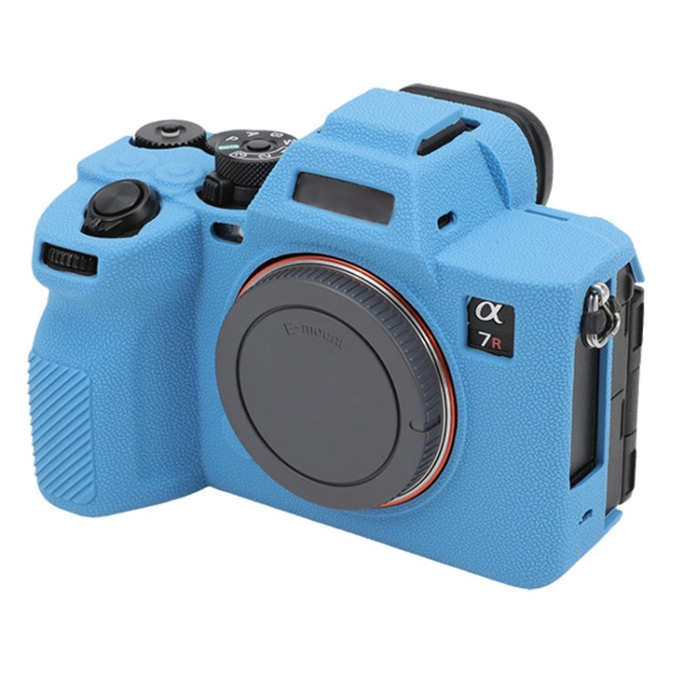 For Sony ILCE7RM5 / A7R5 Litchi Texture Soft Silicone Protective Case(Blue) by buy2fix