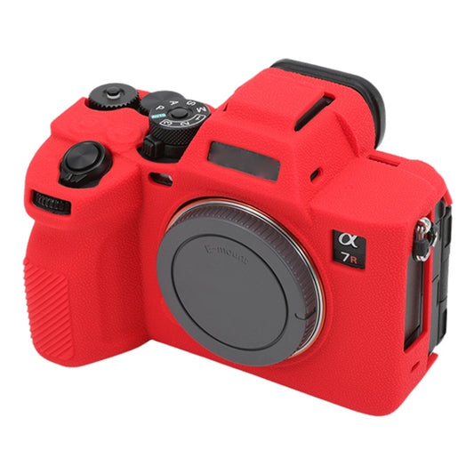 For Sony ILCE7RM5 / A7R5 Litchi Texture Soft Silicone Protective Case(Red) by buy2fix