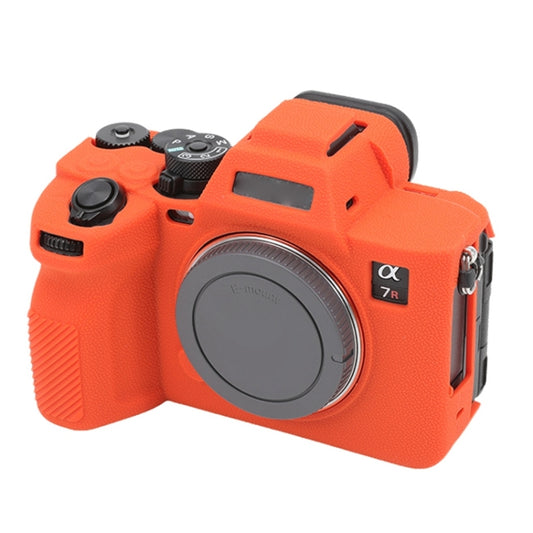 For Sony ILCE7RM5 / A7R5 Litchi Texture Soft Silicone Protective Case(Orange) by buy2fix