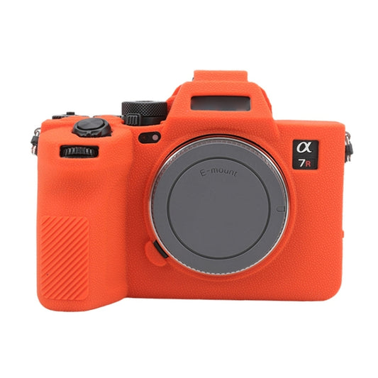 For Sony ILCE7RM5 / A7R5 Litchi Texture Soft Silicone Protective Case(Orange) by buy2fix