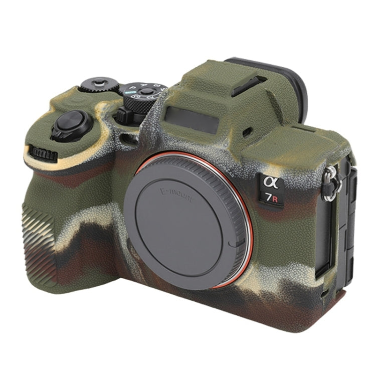 For Sony ILCE7RM5 / A7R5 Litchi Texture Soft Silicone Protective Case(Camouflage) by buy2fix