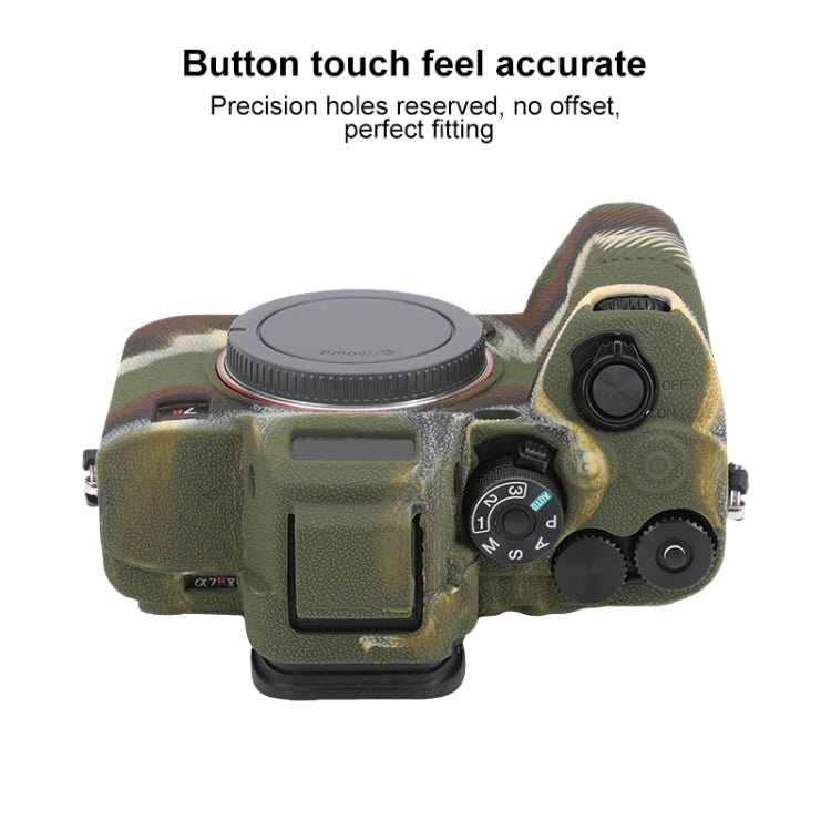 For Sony ILCE7RM5 / A7R5 Litchi Texture Soft Silicone Protective Case(Camouflage) by buy2fix