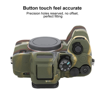 For Sony ILCE7RM5 / A7R5 Litchi Texture Soft Silicone Protective Case(Camouflage) by buy2fix