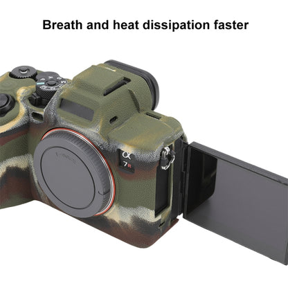 For Sony ILCE7RM5 / A7R5 Litchi Texture Soft Silicone Protective Case(Camouflage) by buy2fix