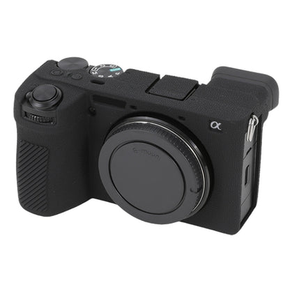 For Sony ILCE-6700 / A6700 Litchi Texture Soft Silicone Protective Case(Black) by buy2fix