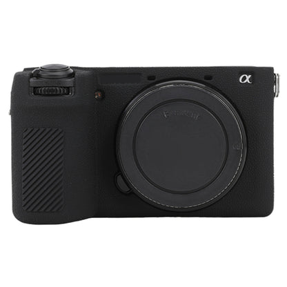 For Sony ILCE-6700 / A6700 Litchi Texture Soft Silicone Protective Case(Black) by buy2fix