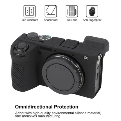 For Sony ILCE-6700 / A6700 Litchi Texture Soft Silicone Protective Case(Black) by buy2fix