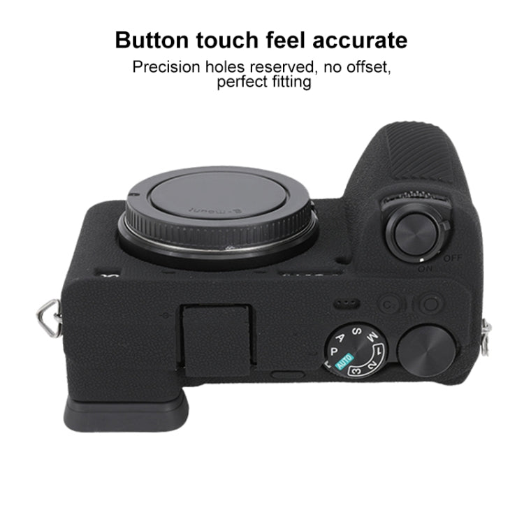 For Sony ILCE-6700 / A6700 Litchi Texture Soft Silicone Protective Case(Black) by buy2fix