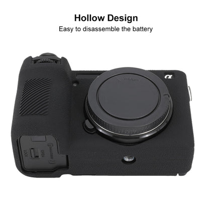 For Sony ILCE-6700 / A6700 Litchi Texture Soft Silicone Protective Case(Black) by buy2fix