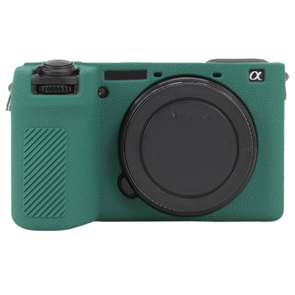 For Sony ILCE-6700 / A6700 Litchi Texture Soft Silicone Protective Case(Green) by buy2fix