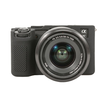 For Sony ILCE-7CM2 / A7C II / A7CR Litchi Texture Soft Silicone Protective Case(Black) by buy2fix
