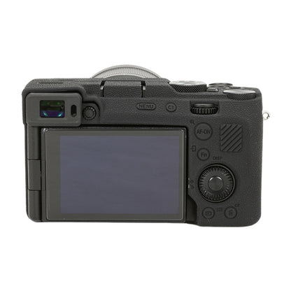 For Sony ILCE-7CM2 / A7C II / A7CR Litchi Texture Soft Silicone Protective Case(Black) by buy2fix