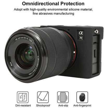 For Sony ILCE-7CM2 / A7C II / A7CR Litchi Texture Soft Silicone Protective Case(Black) by buy2fix