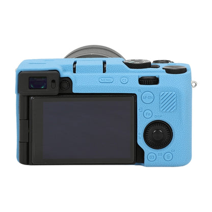 For Sony ILCE-7CM2 / A7C II / A7CR Litchi Texture Soft Silicone Protective Case(Blue) by buy2fix