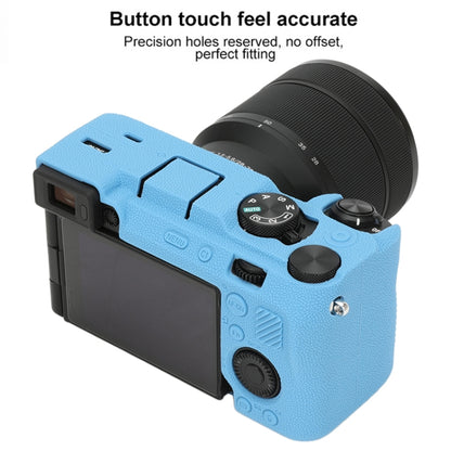 For Sony ILCE-7CM2 / A7C II / A7CR Litchi Texture Soft Silicone Protective Case(Blue) by buy2fix
