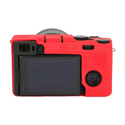 For Sony ILCE-7CM2 / A7C II / A7CR Litchi Texture Soft Silicone Protective Case(Red) by buy2fix