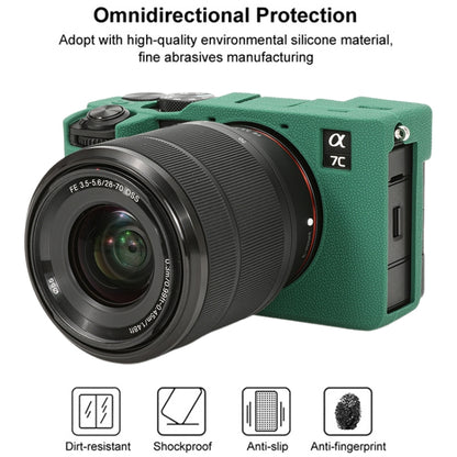 For Sony ILCE-7CM2 / A7C II / A7CR Litchi Texture Soft Silicone Protective Case(Green) by buy2fix
