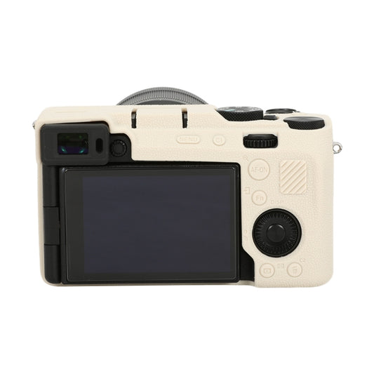 For Sony ILCE-7CM2 / A7C II / A7CR Litchi Texture Soft Silicone Protective Case(White) by buy2fix