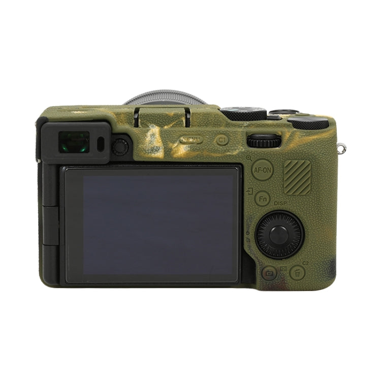 For Sony ILCE-7CM2 / A7C II / A7CR Litchi Texture Soft Silicone Protective Case(Camouflage) by buy2fix