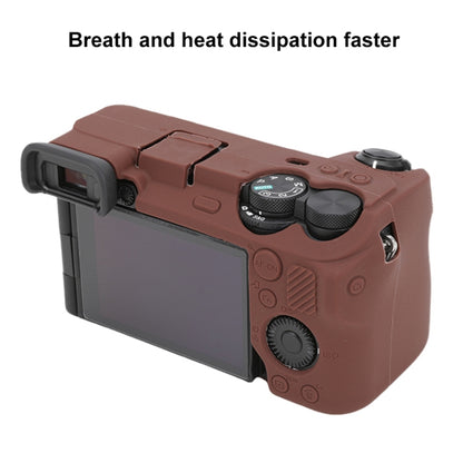 For Sony ILCE-6700 / A6700 Glossy Soft Silicone Protective Case(Coffee) by buy2fix