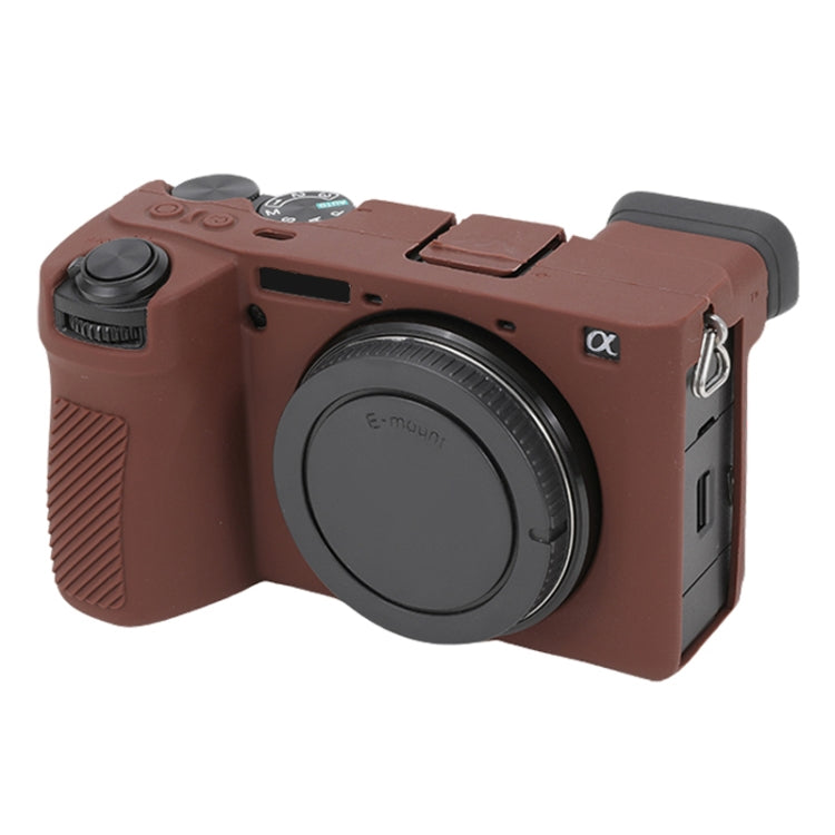 For Sony ILCE-6700 / A6700 Glossy Soft Silicone Protective Case(Coffee) by buy2fix