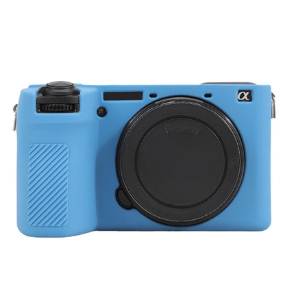 For Sony ILCE-6700 / A6700 Glossy Soft Silicone Protective Case(Blue) by buy2fix