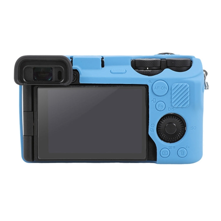 For Sony ILCE-6700 / A6700 Glossy Soft Silicone Protective Case(Blue) by buy2fix