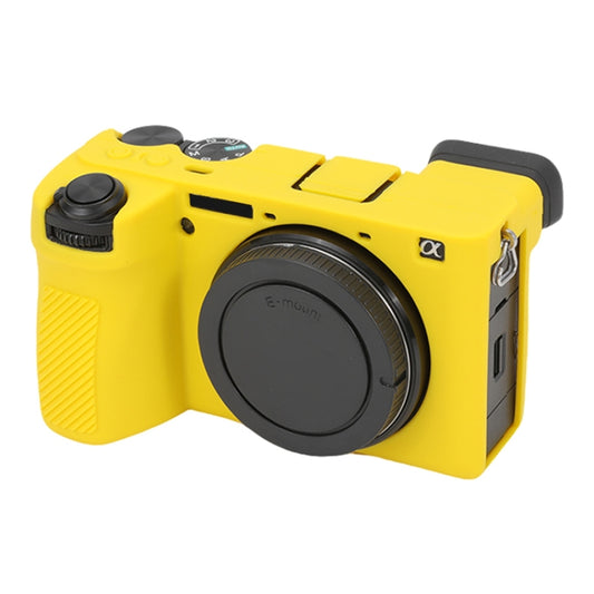 For Sony ILCE-6700 / A6700 Glossy Soft Silicone Protective Case(Yellow) by buy2fix