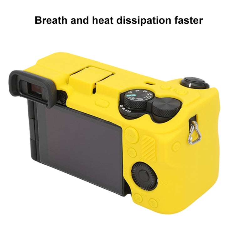 For Sony ILCE-6700 / A6700 Glossy Soft Silicone Protective Case(Yellow) by buy2fix