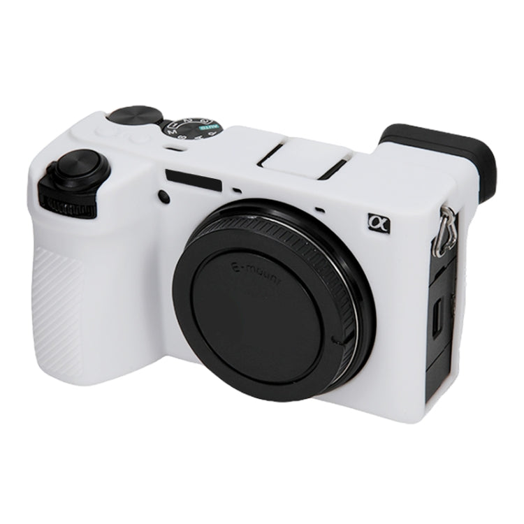 For Sony ILCE-6700 / A6700 Glossy Soft Silicone Protective Case(White) by buy2fix