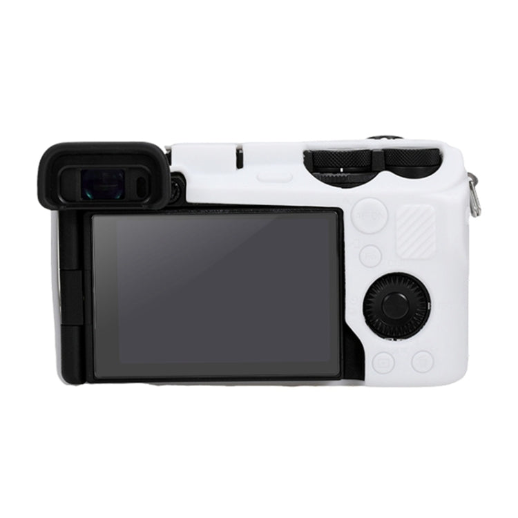 For Sony ILCE-6700 / A6700 Glossy Soft Silicone Protective Case(White) by buy2fix