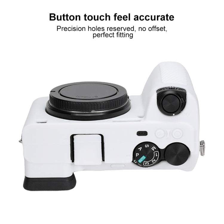 For Sony ILCE-6700 / A6700 Glossy Soft Silicone Protective Case(White) by buy2fix