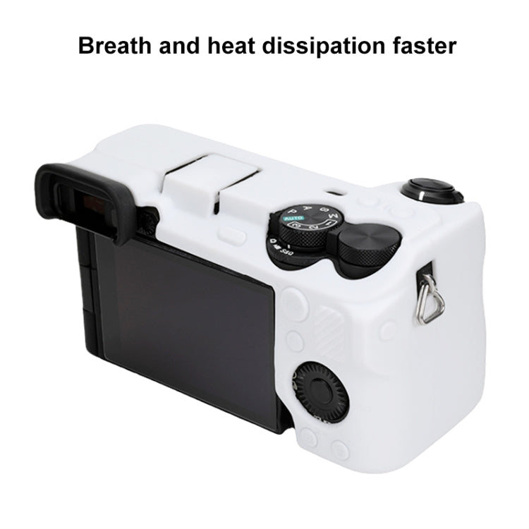 For Sony ILCE-6700 / A6700 Glossy Soft Silicone Protective Case(White) by buy2fix