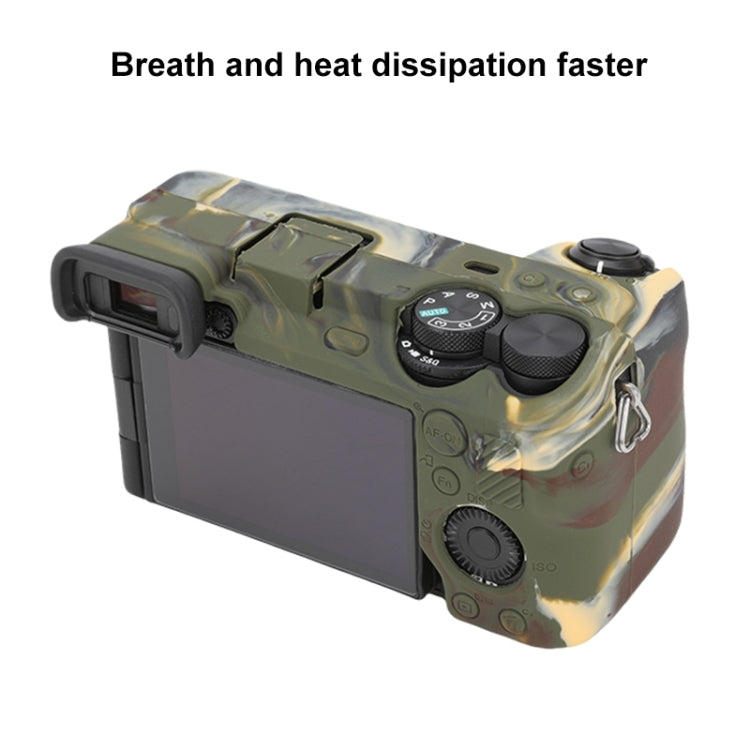 For Sony ILCE-6700 / A6700 Glossy Soft Silicone Protective Case(Camouflage) by buy2fix
