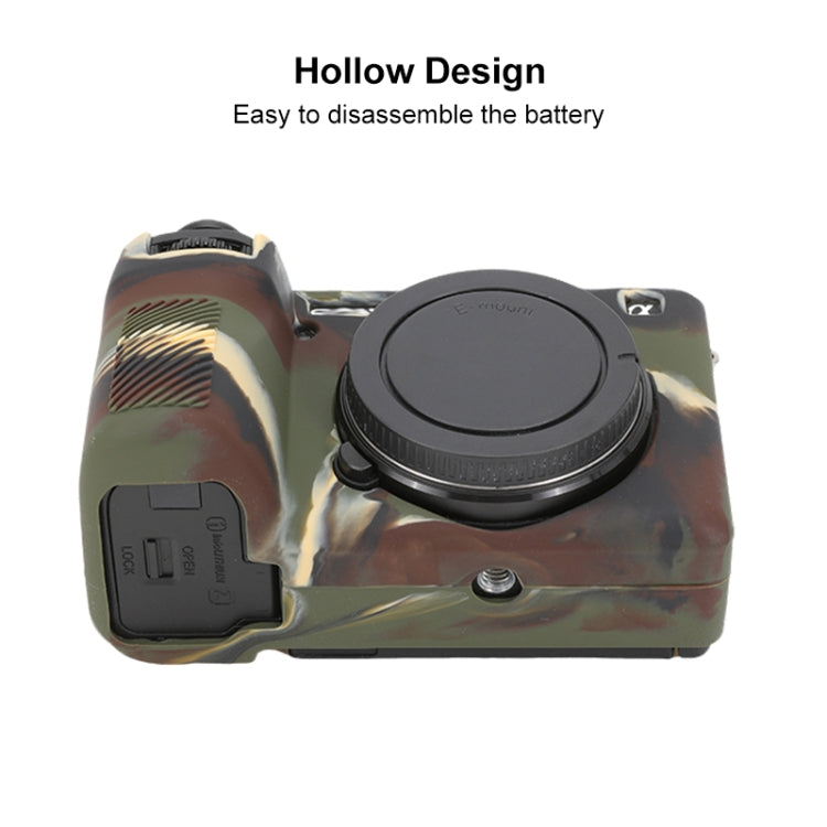 For Sony ILCE-6700 / A6700 Glossy Soft Silicone Protective Case(Camouflage) by buy2fix