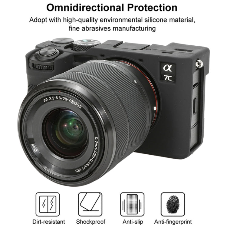 For Sony ILCE-7CM2 / A7C II / A7CR Glossy Soft Silicone Protective Case(Black) by buy2fix