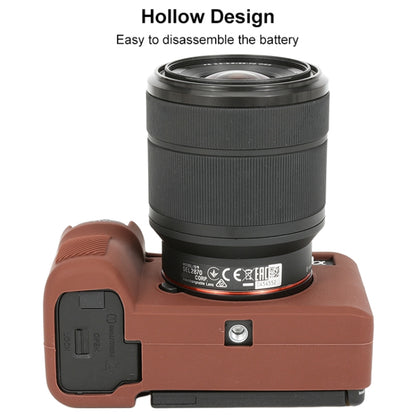 For Sony ILCE-7CM2 / A7C II / A7CR Glossy Soft Silicone Protective Case(Coffee) by buy2fix