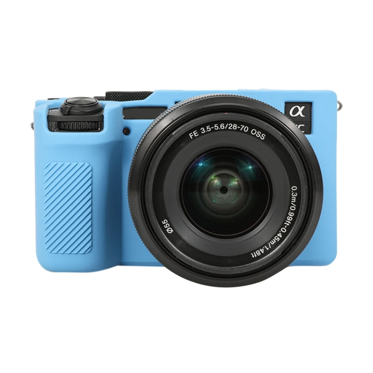 For Sony ILCE-7CM2 / A7C II / A7CR Glossy Soft Silicone Protective Case(Blue) by buy2fix